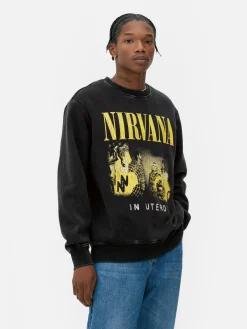 Hombre Primark Camisetas Y Sudaderas Con Estampado Gráfico|Sudaderas Con Y Sin Capucha|Sudadera Con Efecto Lavado De Nirvana