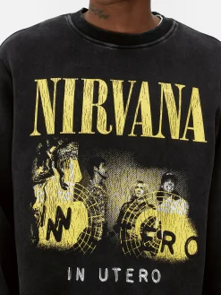 Hombre Primark Camisetas Y Sudaderas Con Estampado Gráfico|Sudaderas Con Y Sin Capucha|Sudadera Con Efecto Lavado De Nirvana