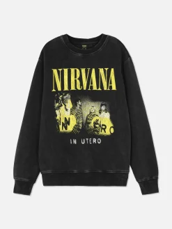 Hombre Primark Camisetas Y Sudaderas Con Estampado Gráfico|Sudaderas Con Y Sin Capucha|Sudadera Con Efecto Lavado De Nirvana