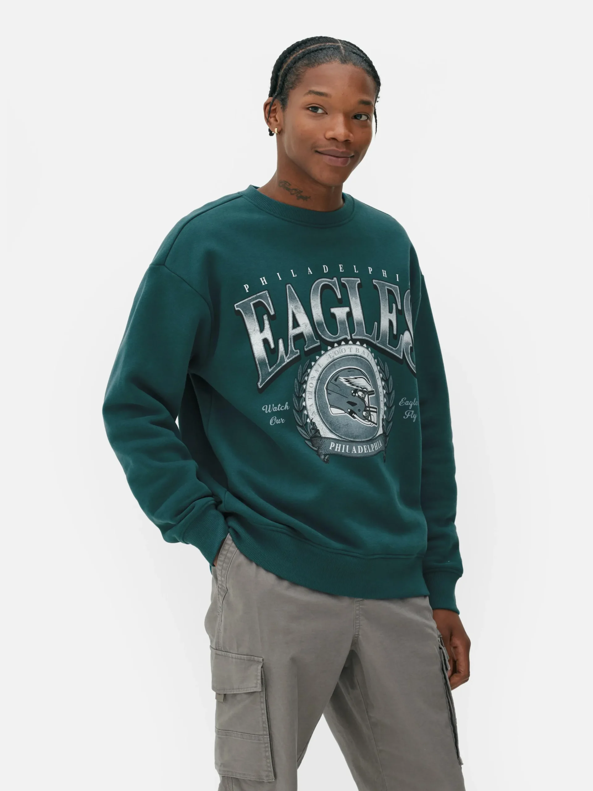 Hombre Primark Camisetas Y Sudaderas Con Estampado Gráfico|Sudaderas Con Y Sin Capucha|Sudadera Con Gráfico De Los Philadelphia Eagles