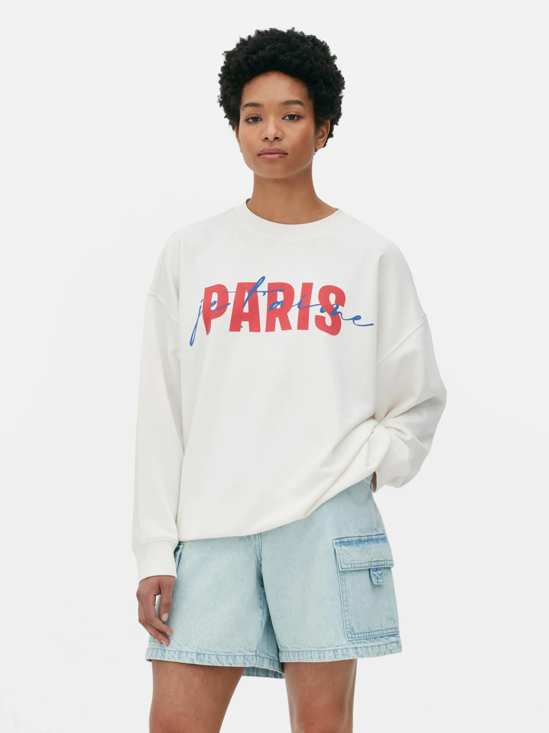 Mujer Primark Sudaderas Con Y Sin Capucha|Sudadera Con Gráfico «Paris» En La Parte Delantera