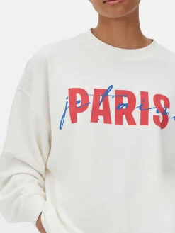 Mujer Primark Sudaderas Con Y Sin Capucha|Sudadera Con Gráfico «Paris» En La Parte Delantera
