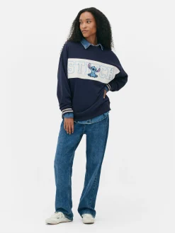 Mujer Primark Sudaderas Con Y Sin Capucha|Sudadera Con Texto En Contraste De Stitch De Disney