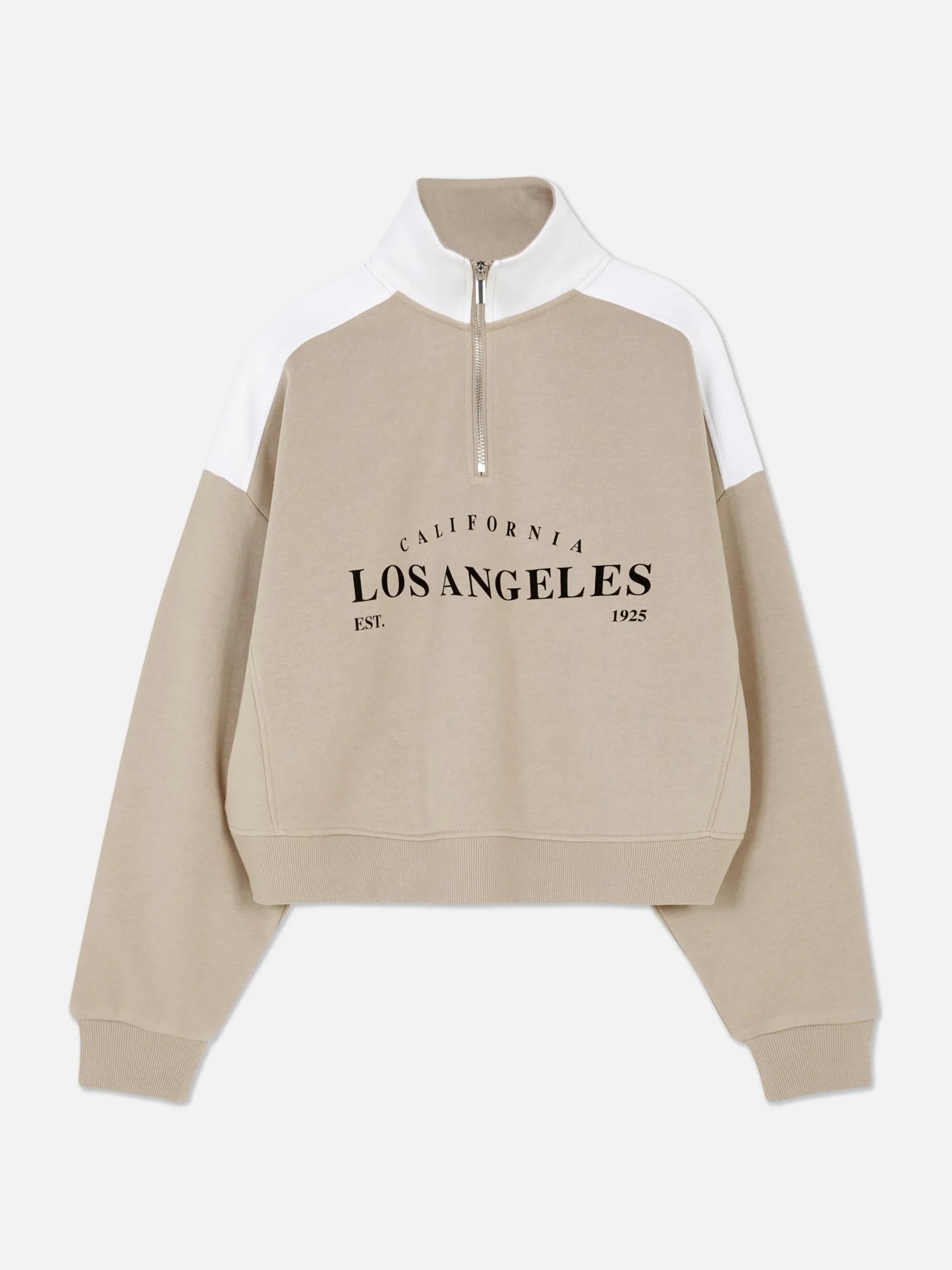 Mujer Primark Sudaderas Con Y Sin Capucha|Sudadera De Cuello Chimenea Con Estampado Gráfico