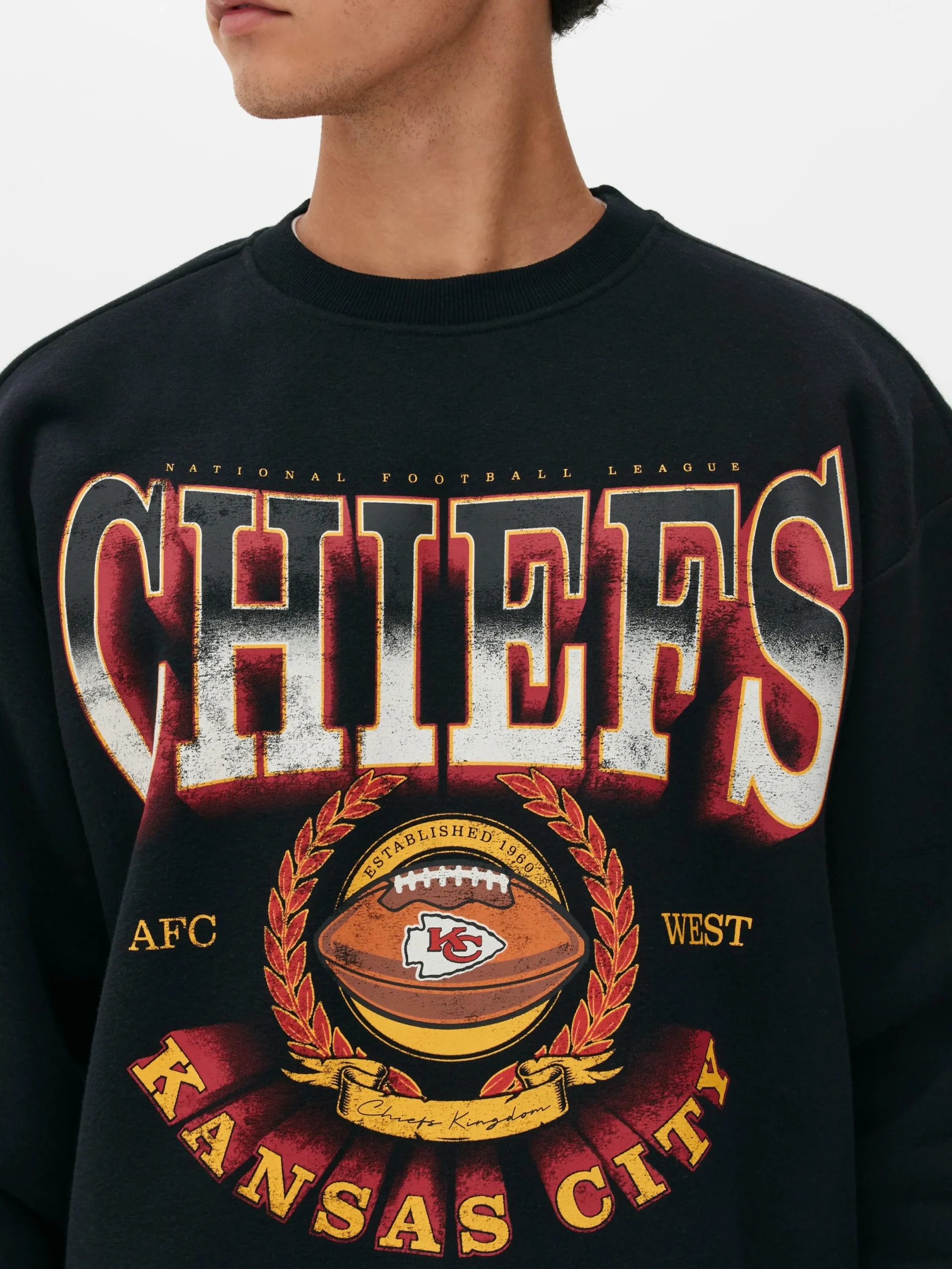Hombre Primark Sudaderas Con Y Sin Capucha|Camisetas Y Sudaderas Con Estampado Gráfico|Sudadera De Los Kansas City Chiefs De La NFL