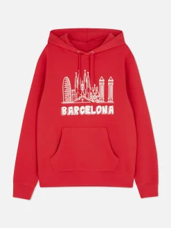 Hombre Primark Sudaderas Con Y Sin Capucha|Sudadera De Manga Larga Con Capucha «Barcelona»