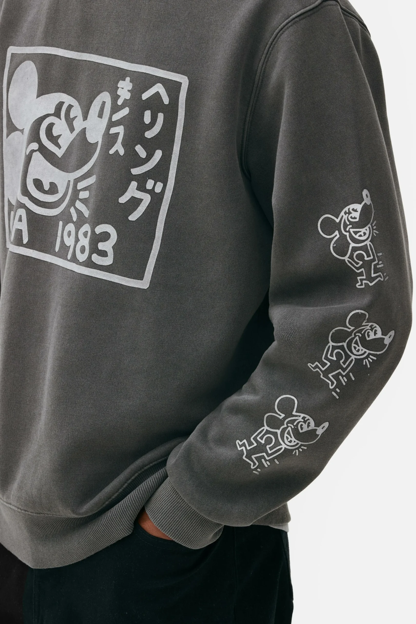 Hombre Primark Camisetas Y Sudaderas Con Estampado Gráfico|Sudaderas Con Y Sin Capucha|Sudadera De Mickey Mouse De Disney X Keith Haring