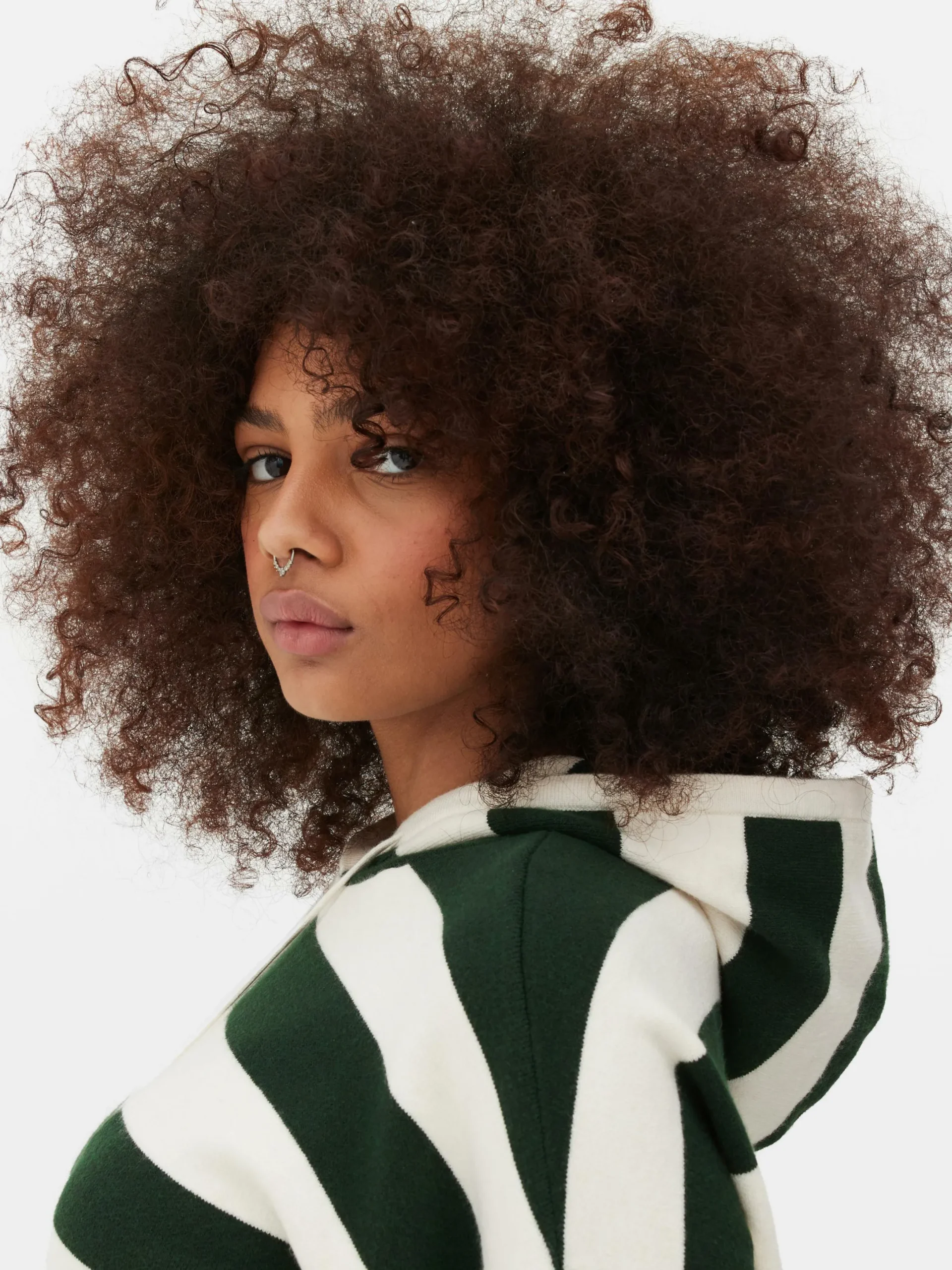 Mujer Primark Jerseys Y Cárdigans|Sudadera De Punto A Rayas Con Capucha