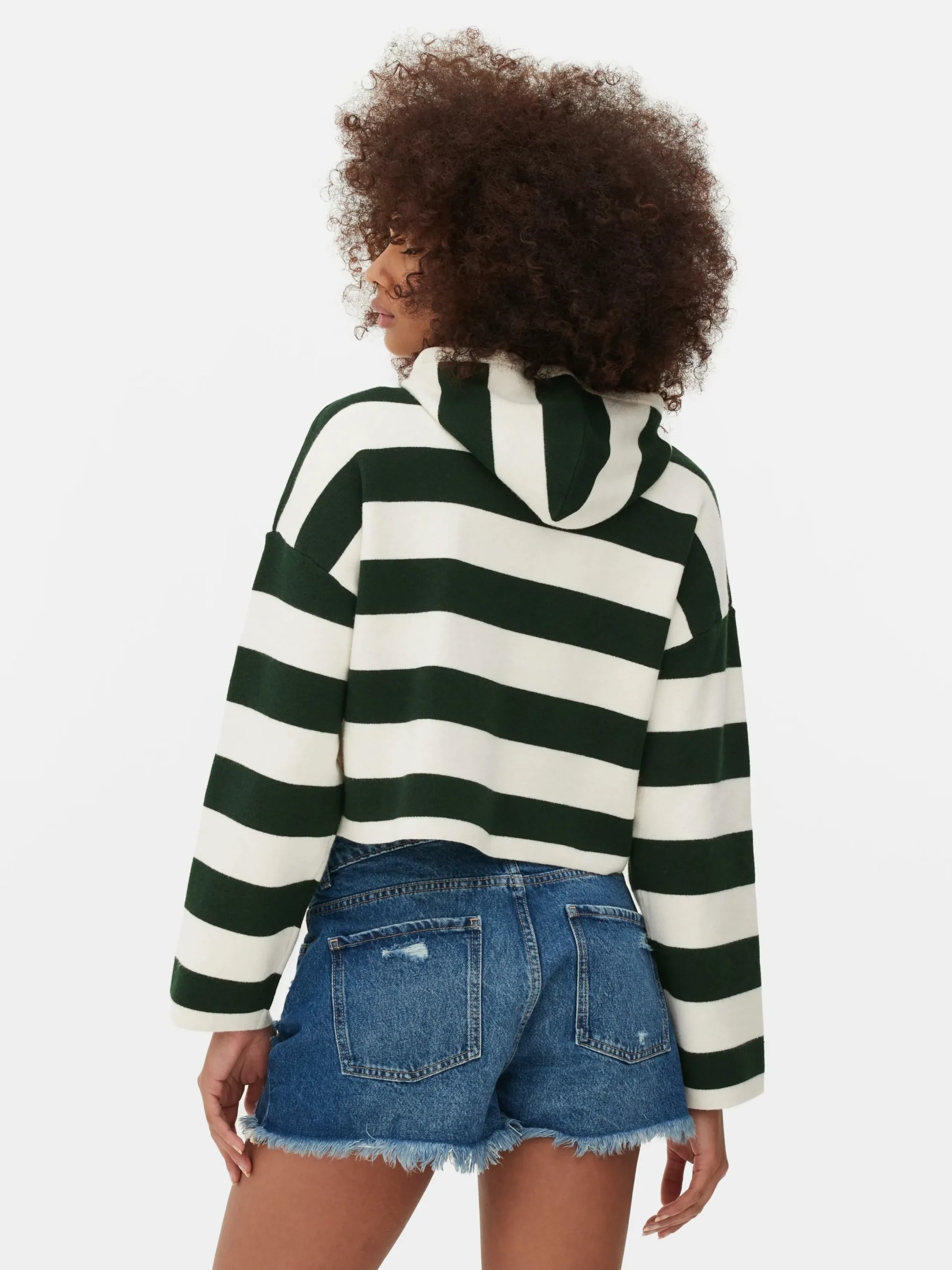 Mujer Primark Jerseys Y Cárdigans|Sudadera De Punto A Rayas Con Capucha