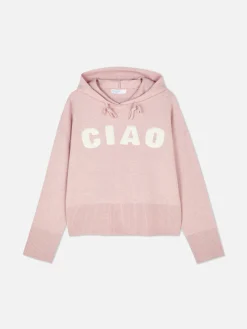 Mujer Primark Sudaderas Con Y Sin Capucha|Jerseys Y Cárdigans|Sudadera De Punto Con Capucha Y Mensaje