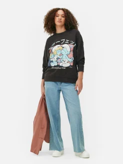 Mujer Primark Sudaderas Con Y Sin Capucha|Sudadera Extragrande Con Estampado De Los Pitufos