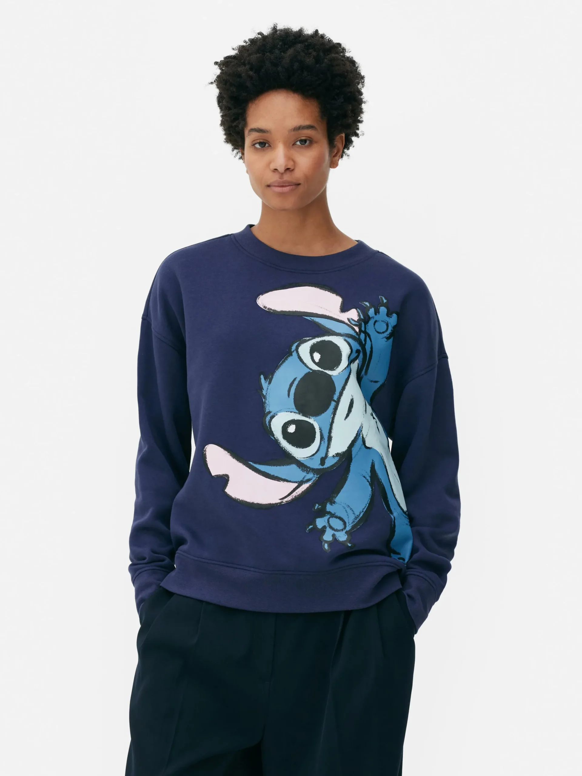 Mujer Primark Sudaderas Con Y Sin Capucha|Sudadera Holgada De Stitch De Disney