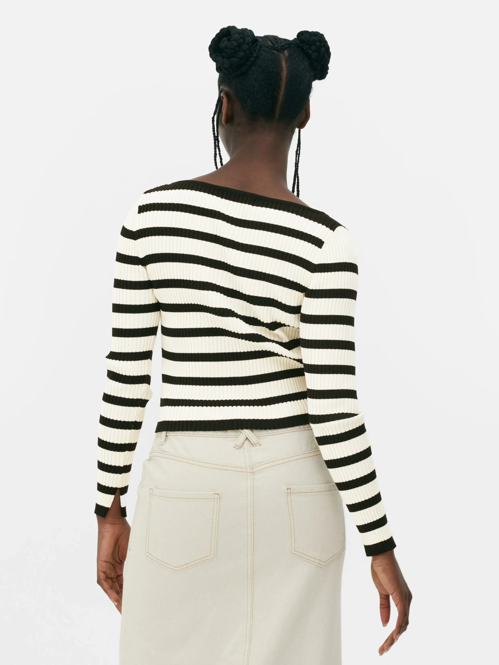 Mujer Primark Jerseys Y Cárdigans|Top Acanalado Con Cuello Barco