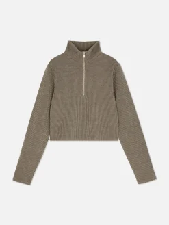 Mujer Primark Tops Y Camisetas|Top Con Cremallera De 1/4 Combinable