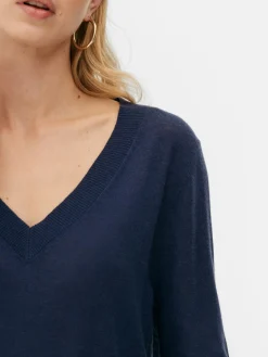 Mujer Primark Jerseys Y Cárdigans|Top Con Cuello De Pico De The Edit