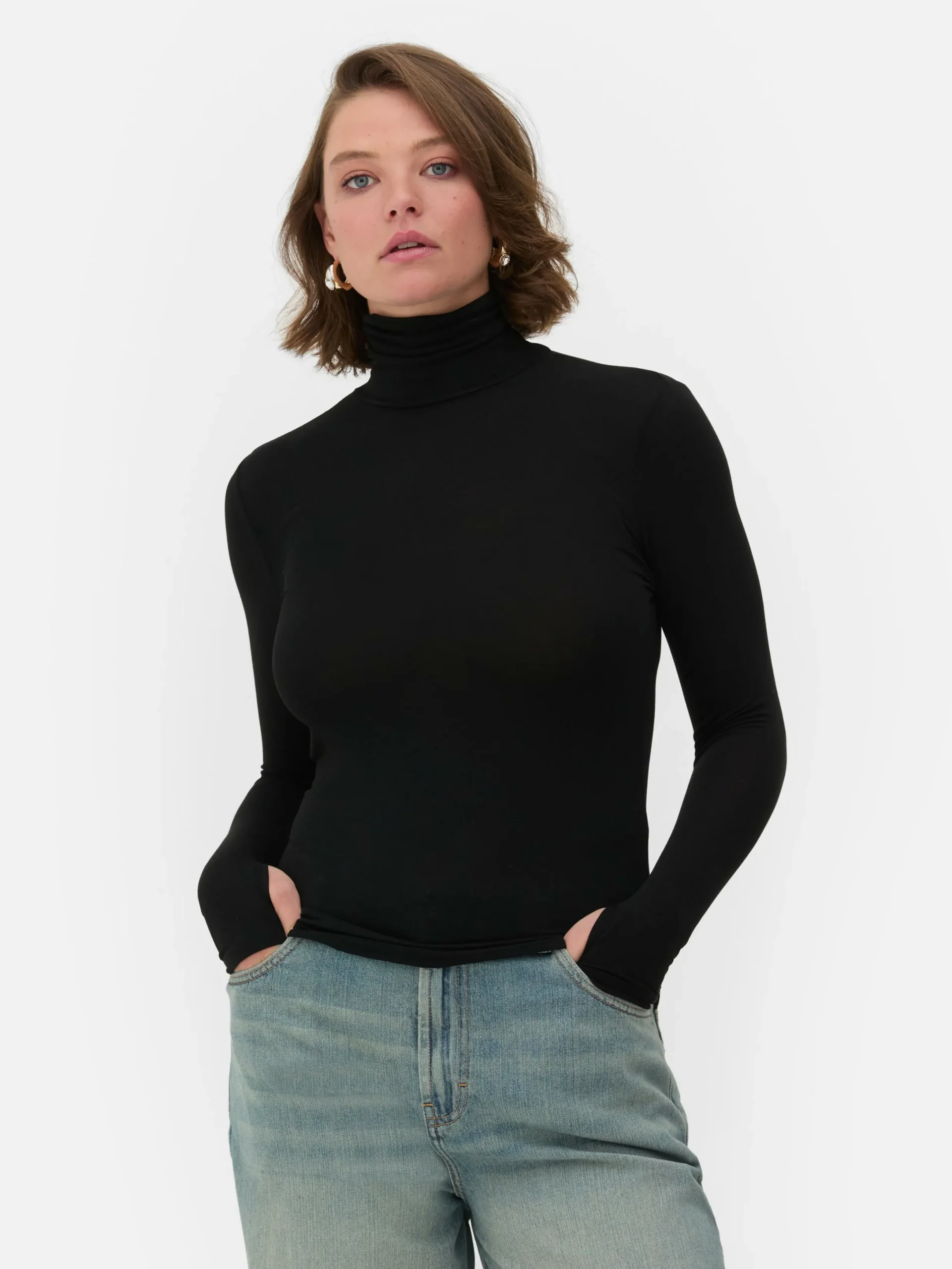 Mujer Primark Tops Y Camisetas|Top De Cuello Vuelto Y Manga Larga De Rita Ora