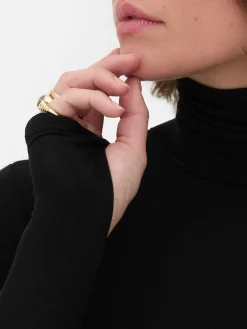 Mujer Primark Tops Y Camisetas|Top De Cuello Vuelto Y Manga Larga De Rita Ora