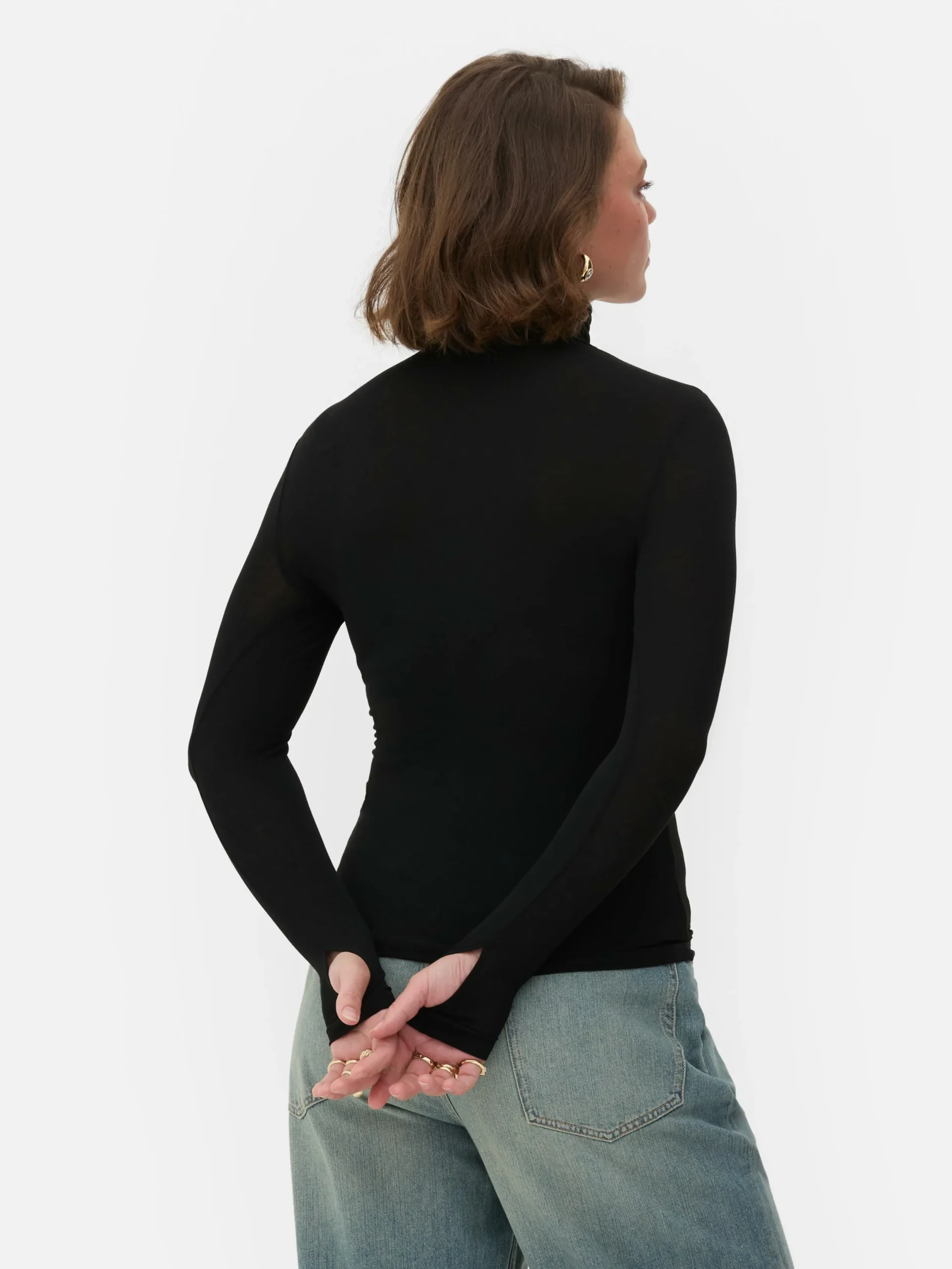 Mujer Primark Tops Y Camisetas|Top De Cuello Vuelto Y Manga Larga De Rita Ora