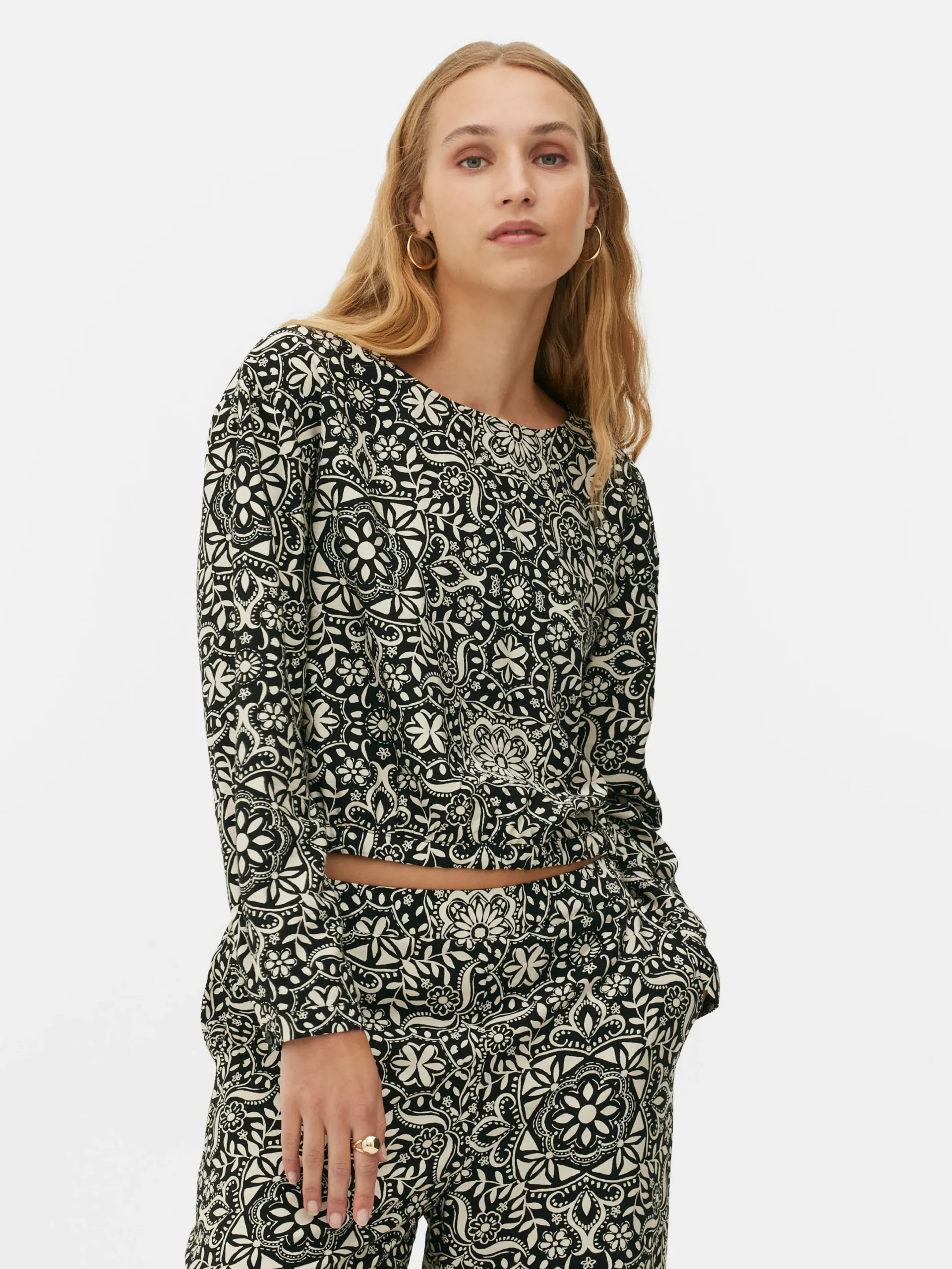 Mujer Primark Camisas Y Blusas|Top De Manga Larga Con Cordón De Ajuste Combinable