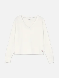 Mujer Primark Tops De Pijama|Top De Pijama Holgado De Manga Larga Con Cuello Pico