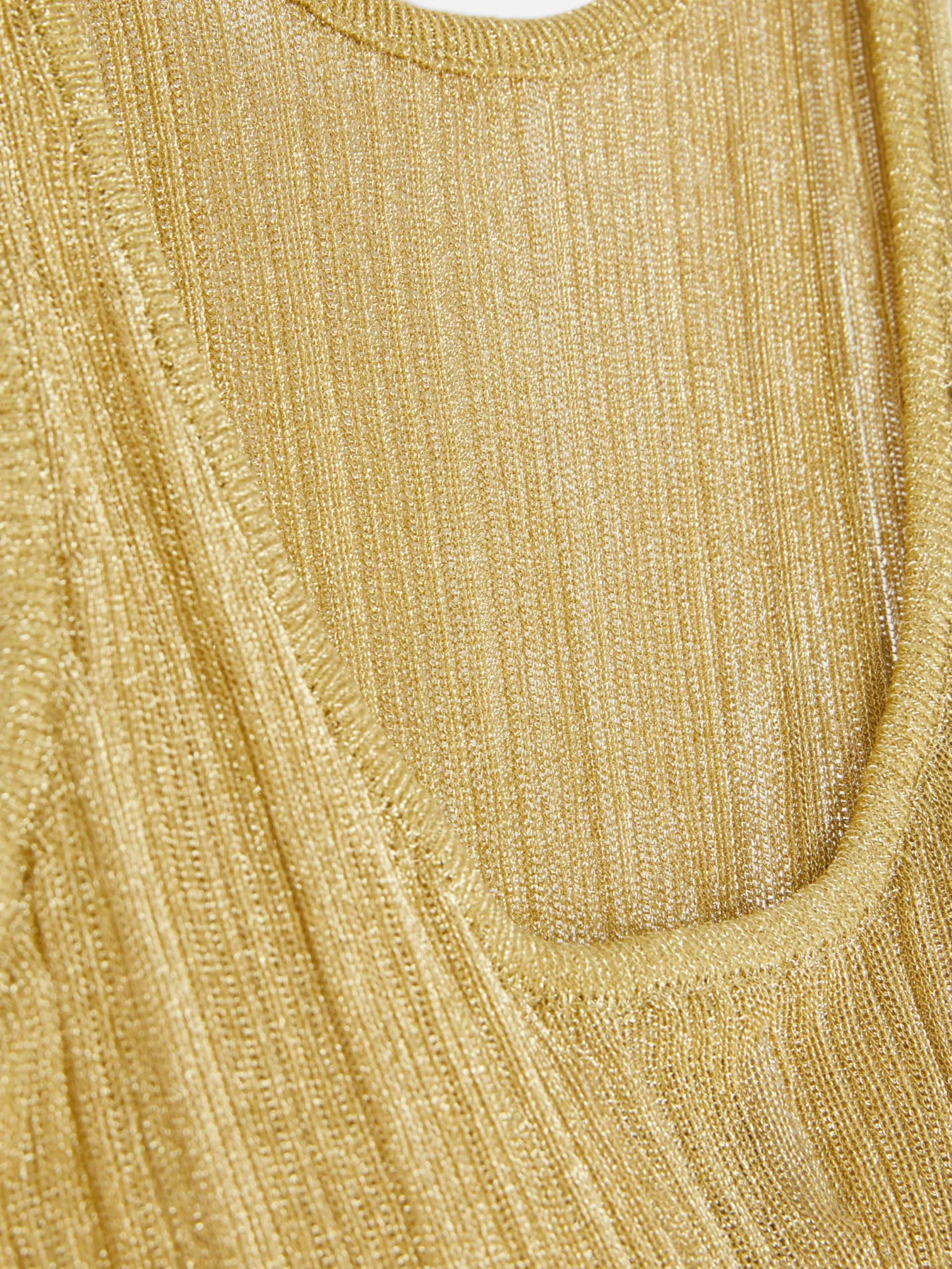 Mujer Primark Tops Y Camisetas|Top De Punto Acanalado Sin Mangas De The Edit