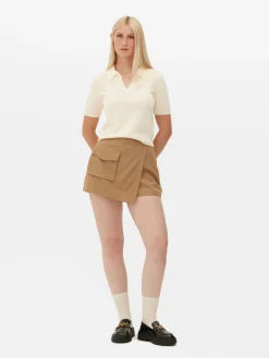 Mujer Primark Jerseys Y Cárdigans|Top De Punto Fino Y Manga Corta Con Cuello