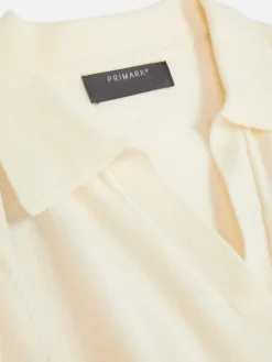 Mujer Primark Jerseys Y Cárdigans|Top De Punto Fino Y Manga Corta Con Cuello