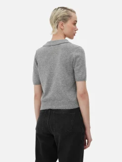 Mujer Primark Jerseys Y Cárdigans|Top De Punto Fino Y Manga Corta Con Cuello