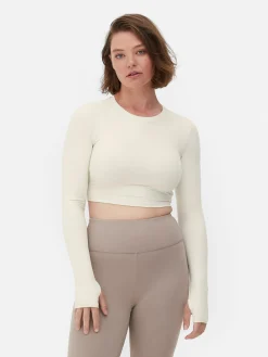 Mujer Primark Ropa De Gimnasio Y Deportiva|Top Deportivo Corto De Manga Larga De Rita Ora