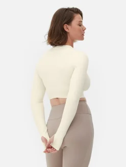 Mujer Primark Ropa De Gimnasio Y Deportiva|Top Deportivo Corto De Manga Larga De Rita Ora