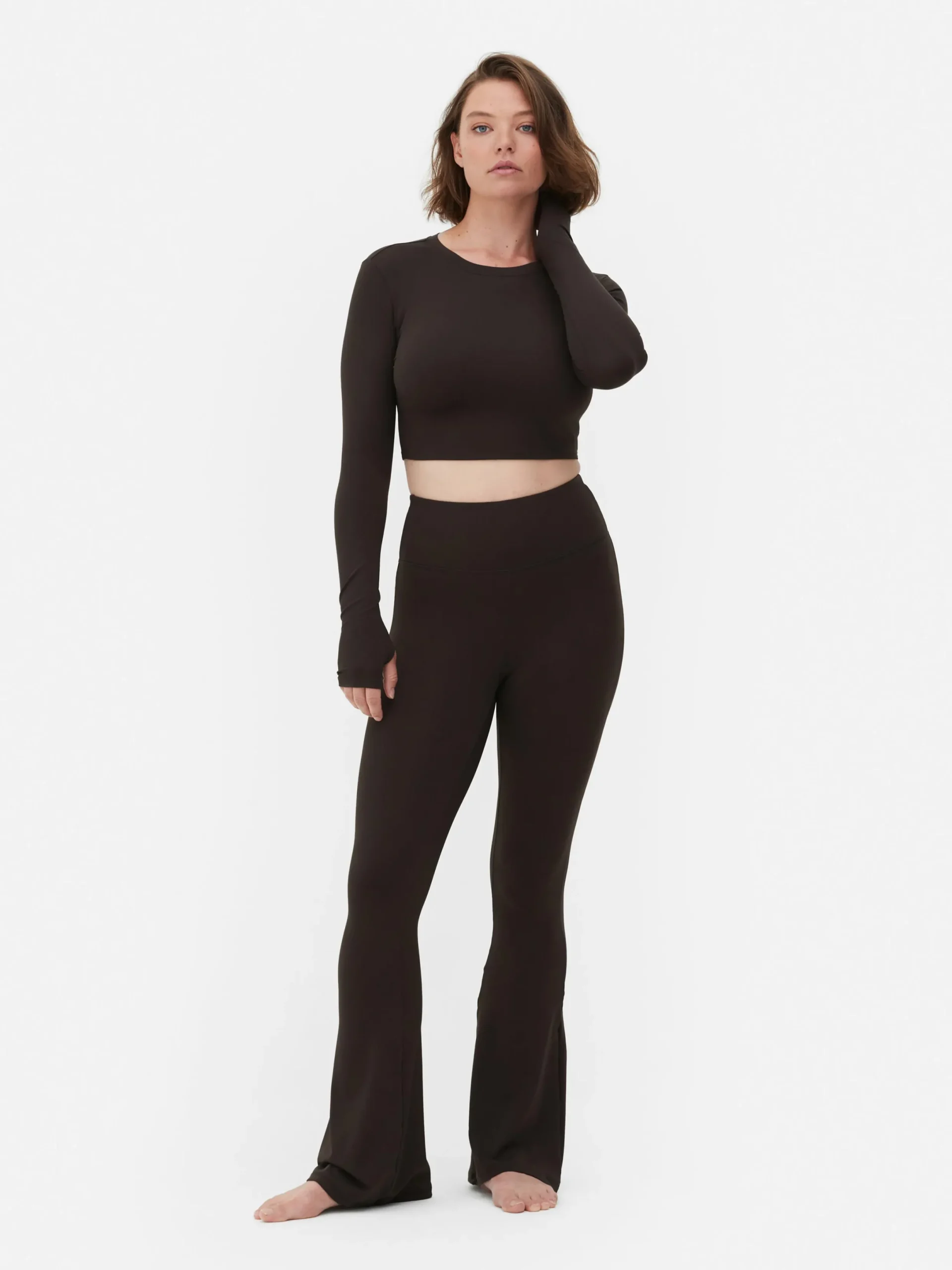 Mujer Primark Ropa De Gimnasio Y Deportiva|Top Deportivo Corto De Manga Larga De Rita Ora