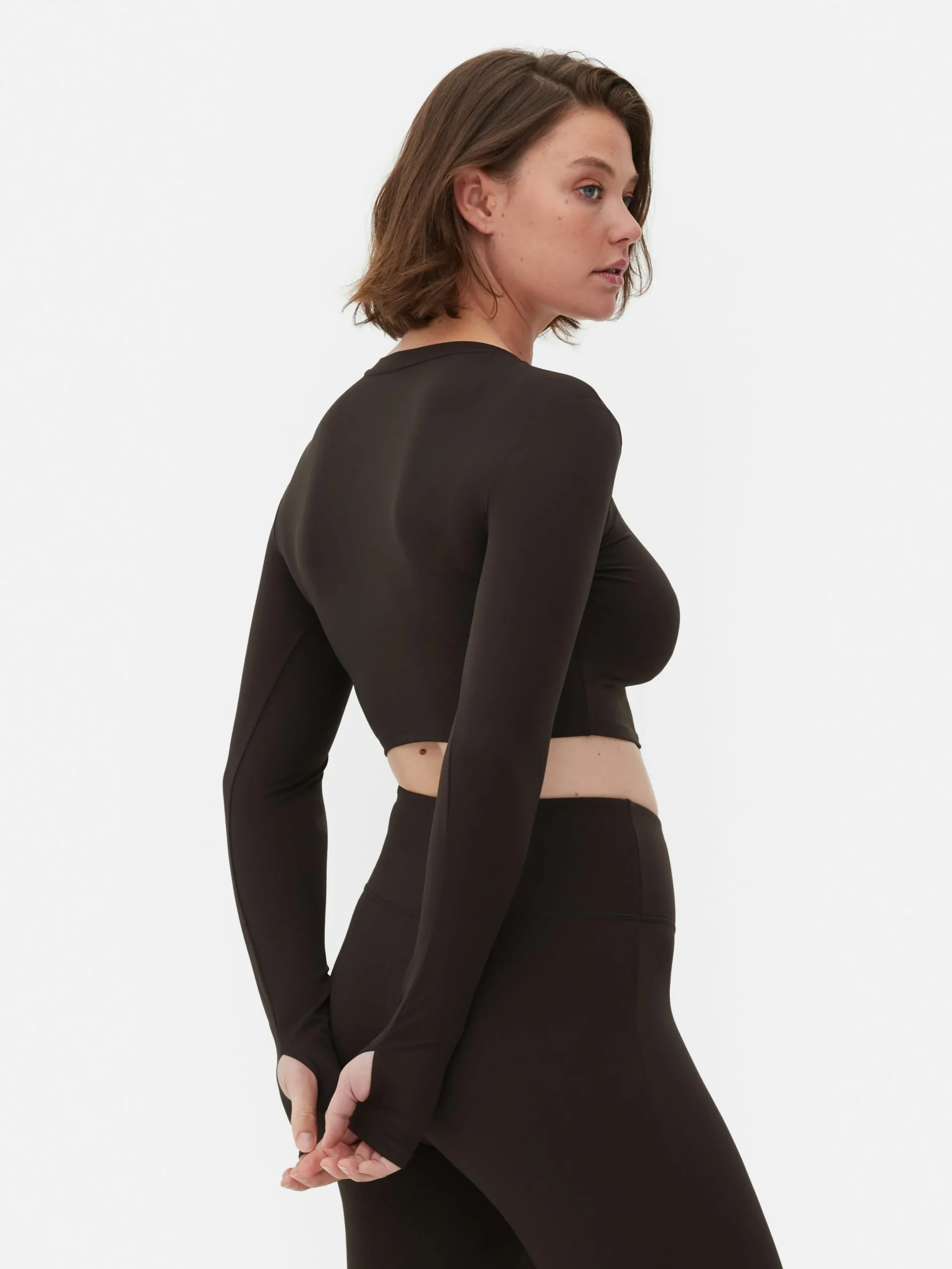 Mujer Primark Ropa De Gimnasio Y Deportiva|Top Deportivo Corto De Manga Larga De Rita Ora