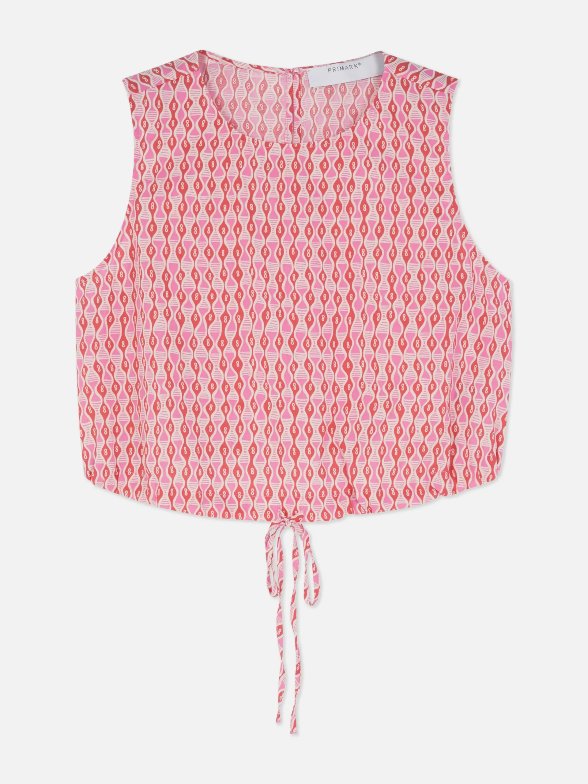 Mujer Primark Camisas Y Blusas|Top Estampado Con Cordón De Ajuste En El Bajo