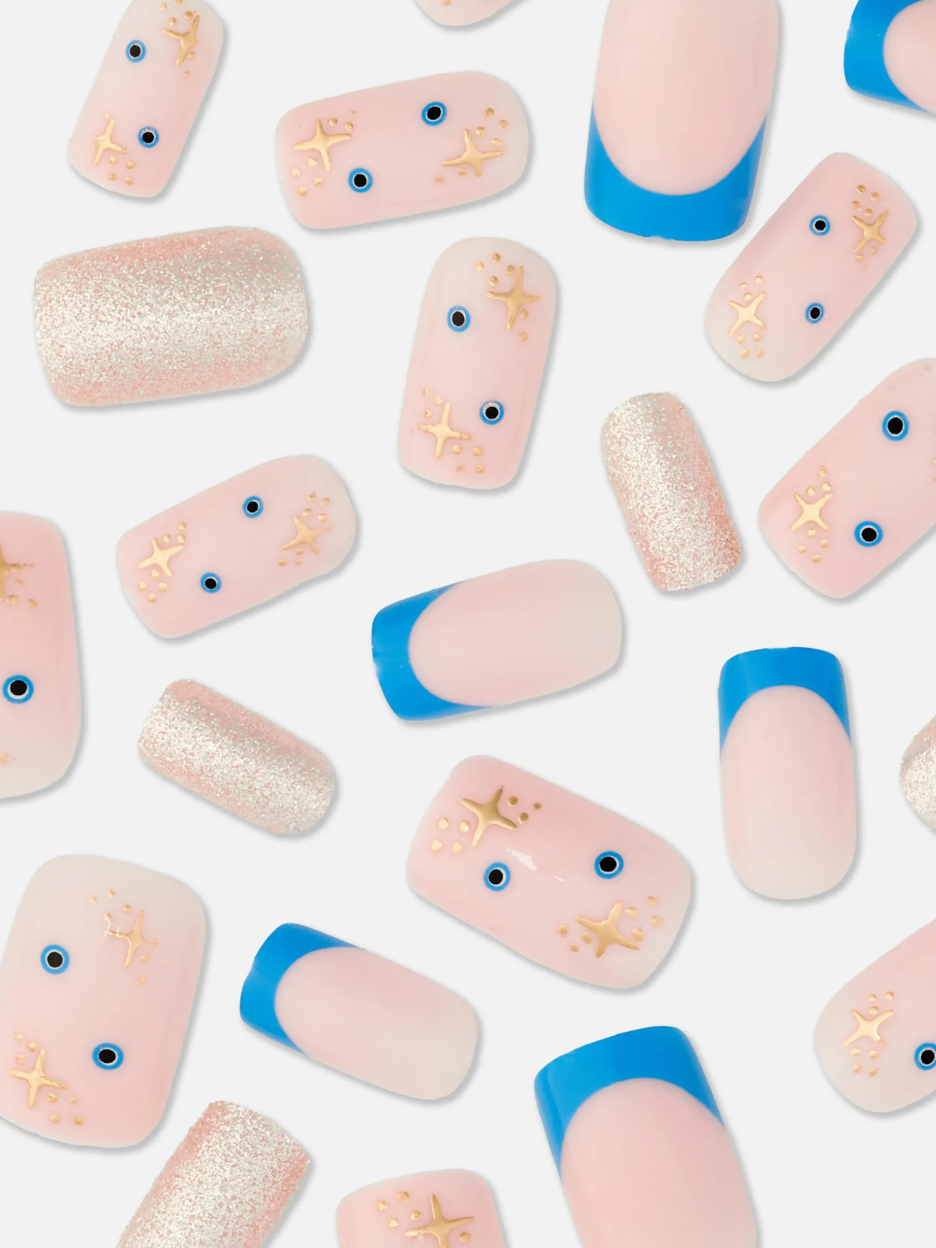 Primark Uñas Postizas|Uñas Postizas Brillantes Y Acabadas En Punta PS...