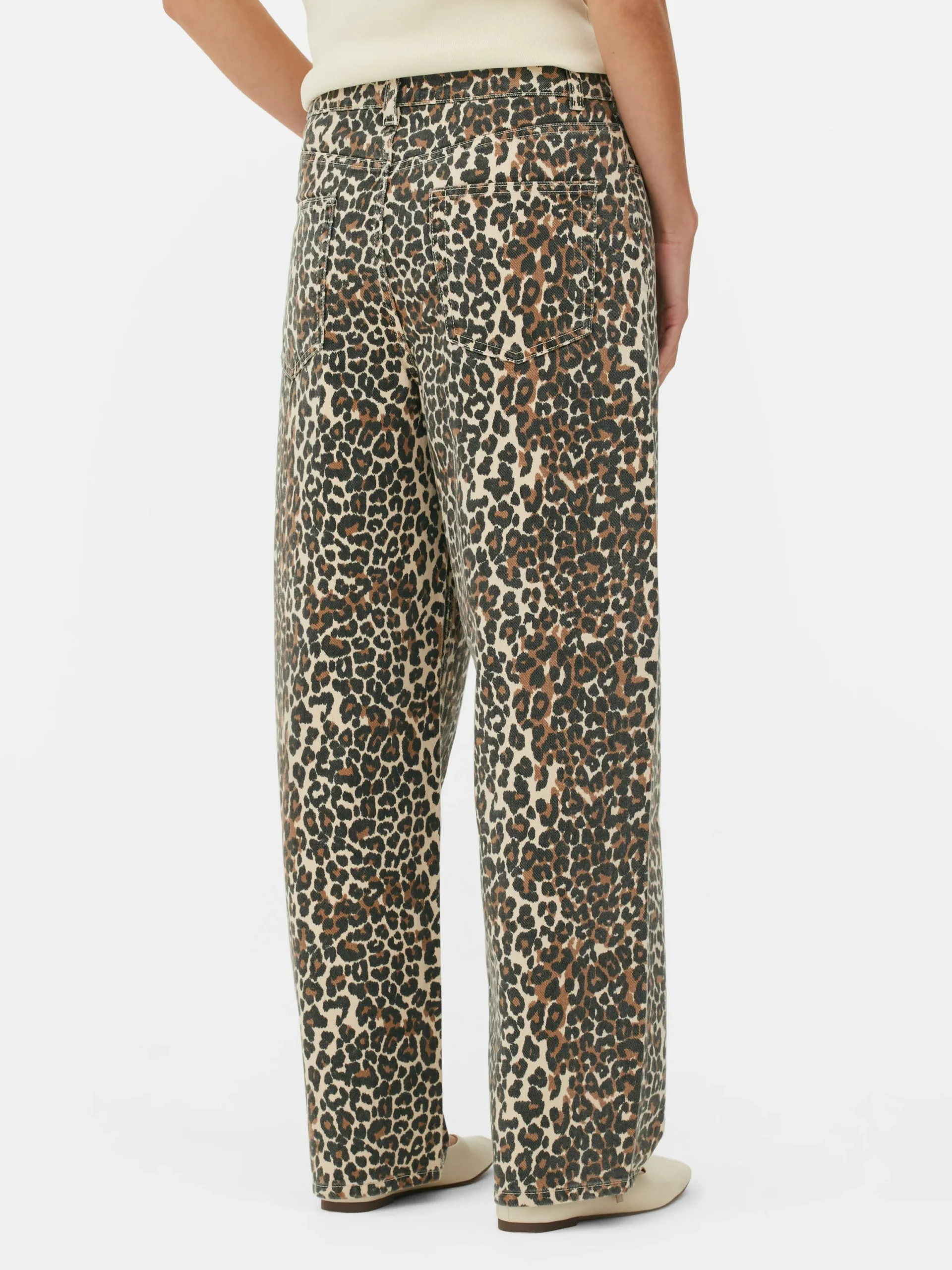 Mujer Primark Vaqueros|Vaqueros De Corte Bombacho Con Estampado De Leopardo