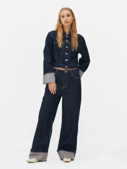 Mujer Primark Vaqueros|Vaqueros De Pernera Ancha Con Bajos Vueltos