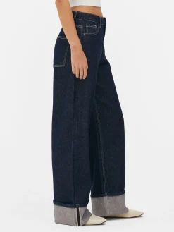 Mujer Primark Vaqueros|Vaqueros De Pernera Ancha Con Bajos Vueltos