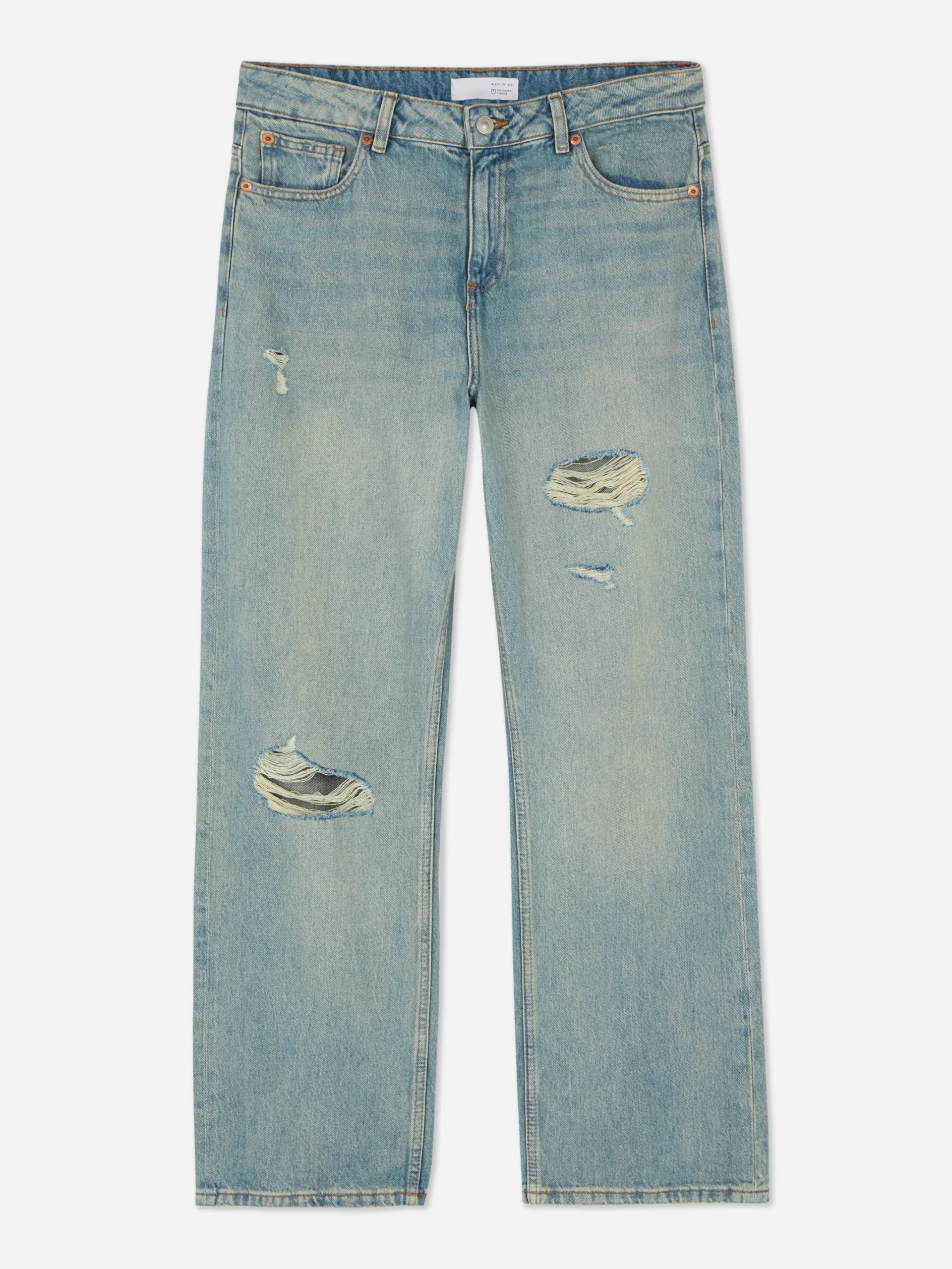 Mujer Primark Vaqueros|Vaqueros De Pernera Recta Con Detalles Rasgados