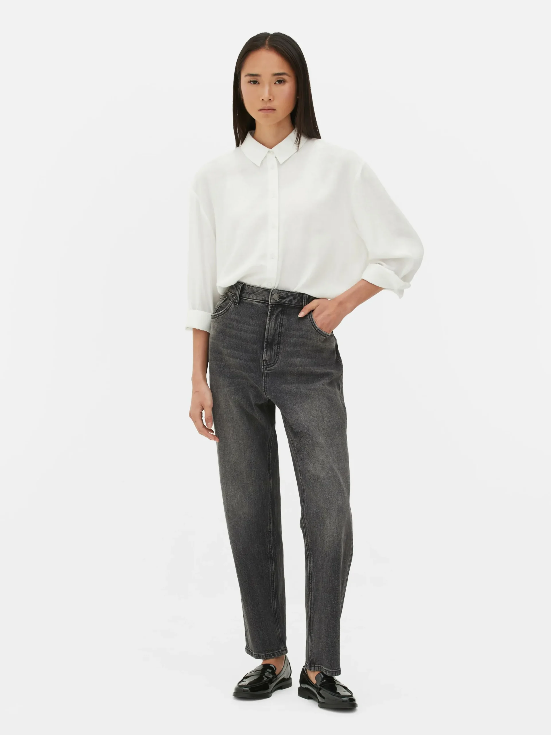 Mujer Primark Vaqueros|Vaqueros De Pernera Recta Y Corte Entallado