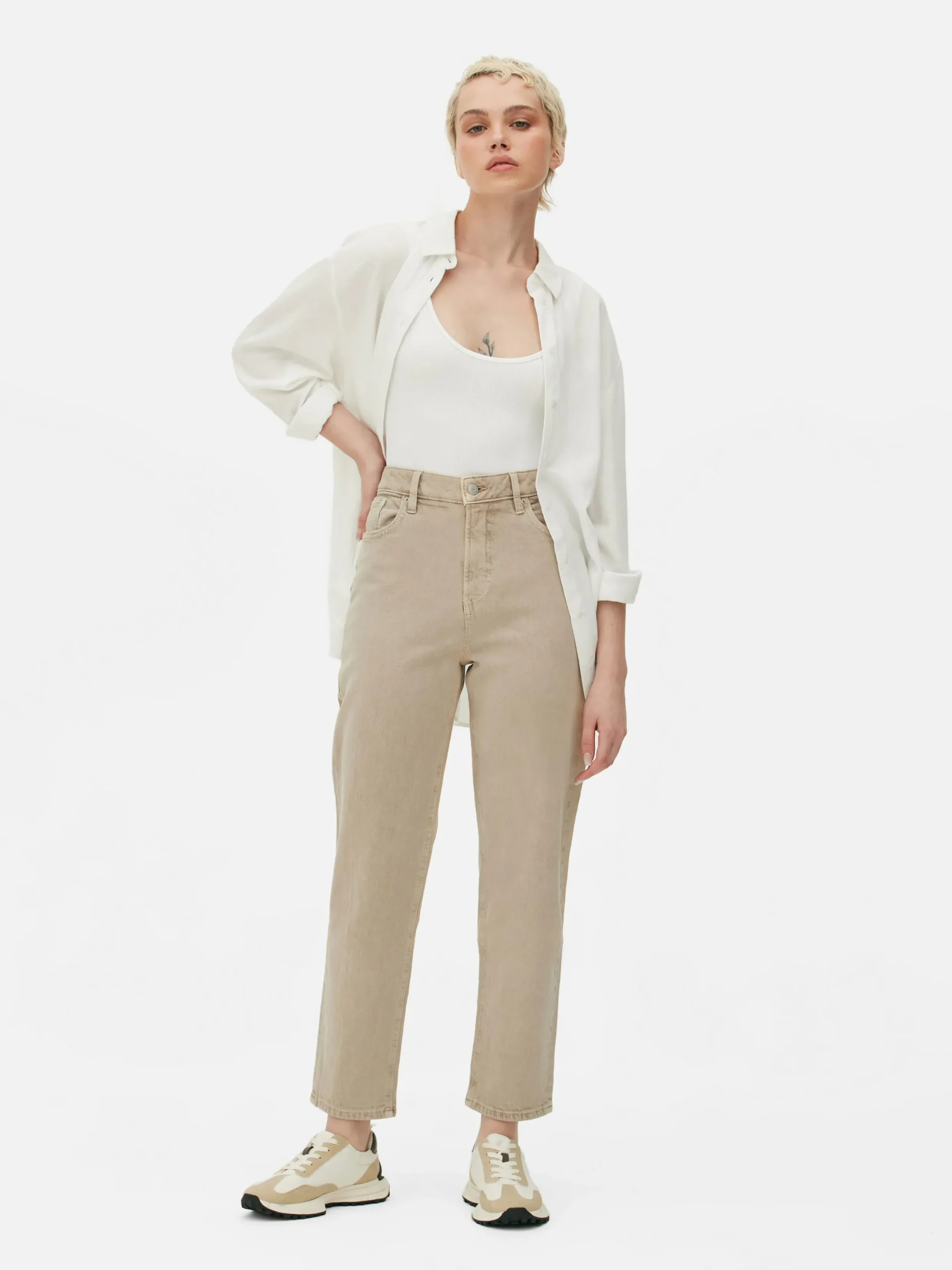 Mujer Primark Vaqueros|Vaqueros De Pernera Recta Y Corte Entallado