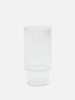 Primark Menaje|Vaso De Vidrio Estriado