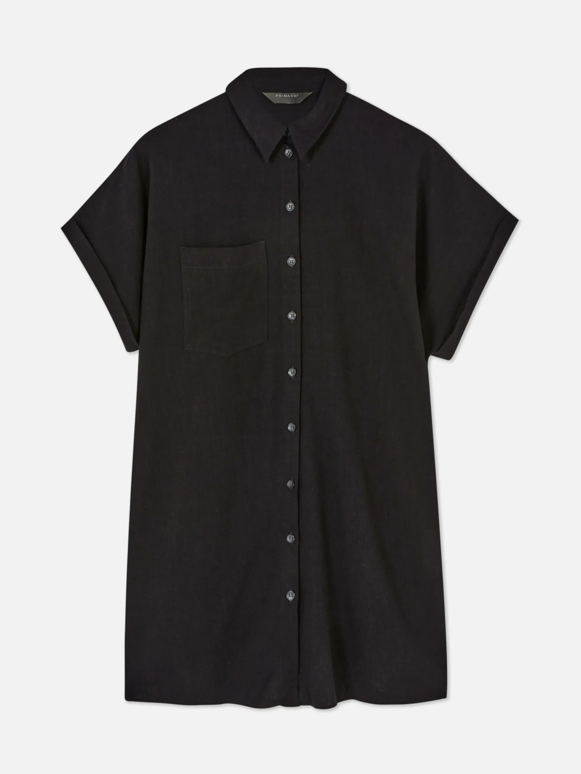 Mujer Primark Vestidos|Vestido Camisero De Manga Corta Y Corte Holgado