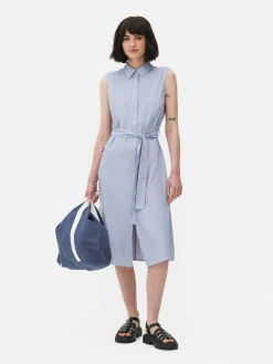 Mujer Primark Vestidos|Vestido Camisero Midi Sin Mangas