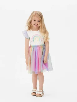 Niños Primark Vestidos|Vestido Con Tutú Y Lentejuelas Arcoíris
