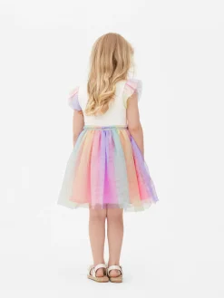 Niños Primark Vestidos|Vestido Con Tutú Y Lentejuelas Arcoíris