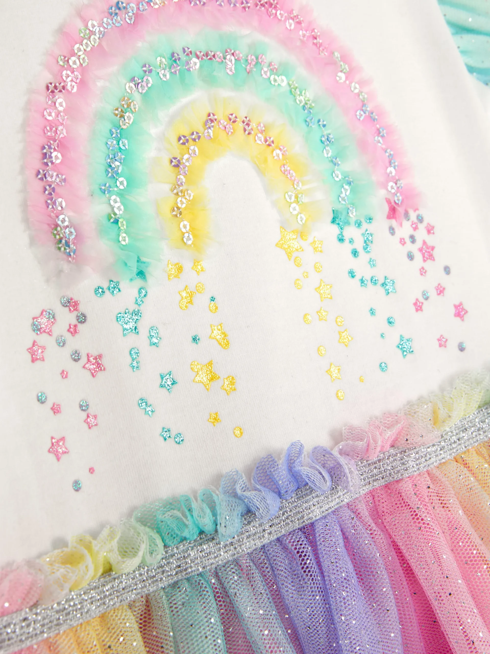 Niños Primark Vestidos|Vestido Con Tutú Y Lentejuelas Arcoíris