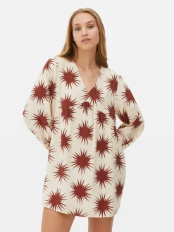 Mujer Primark Vestidos|Vestido Corto De Cuello De Pico Y Con Vuelo