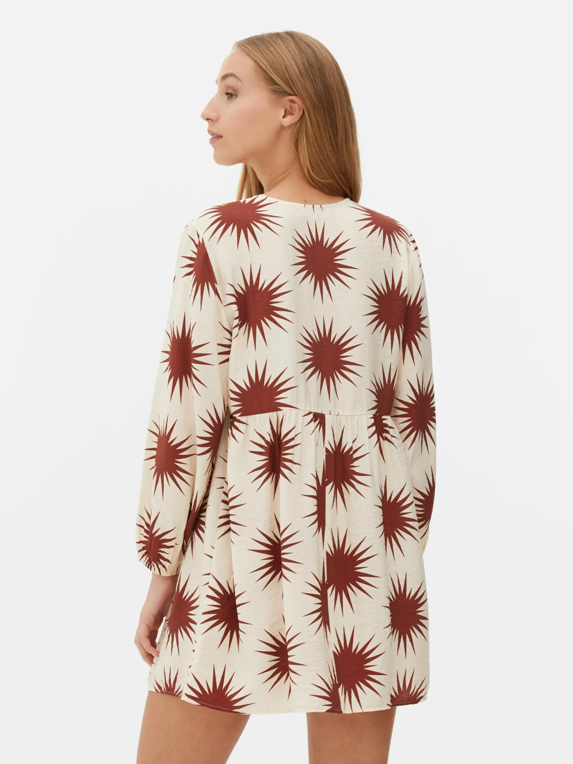 Mujer Primark Vestidos|Vestido Corto De Cuello De Pico Y Con Vuelo