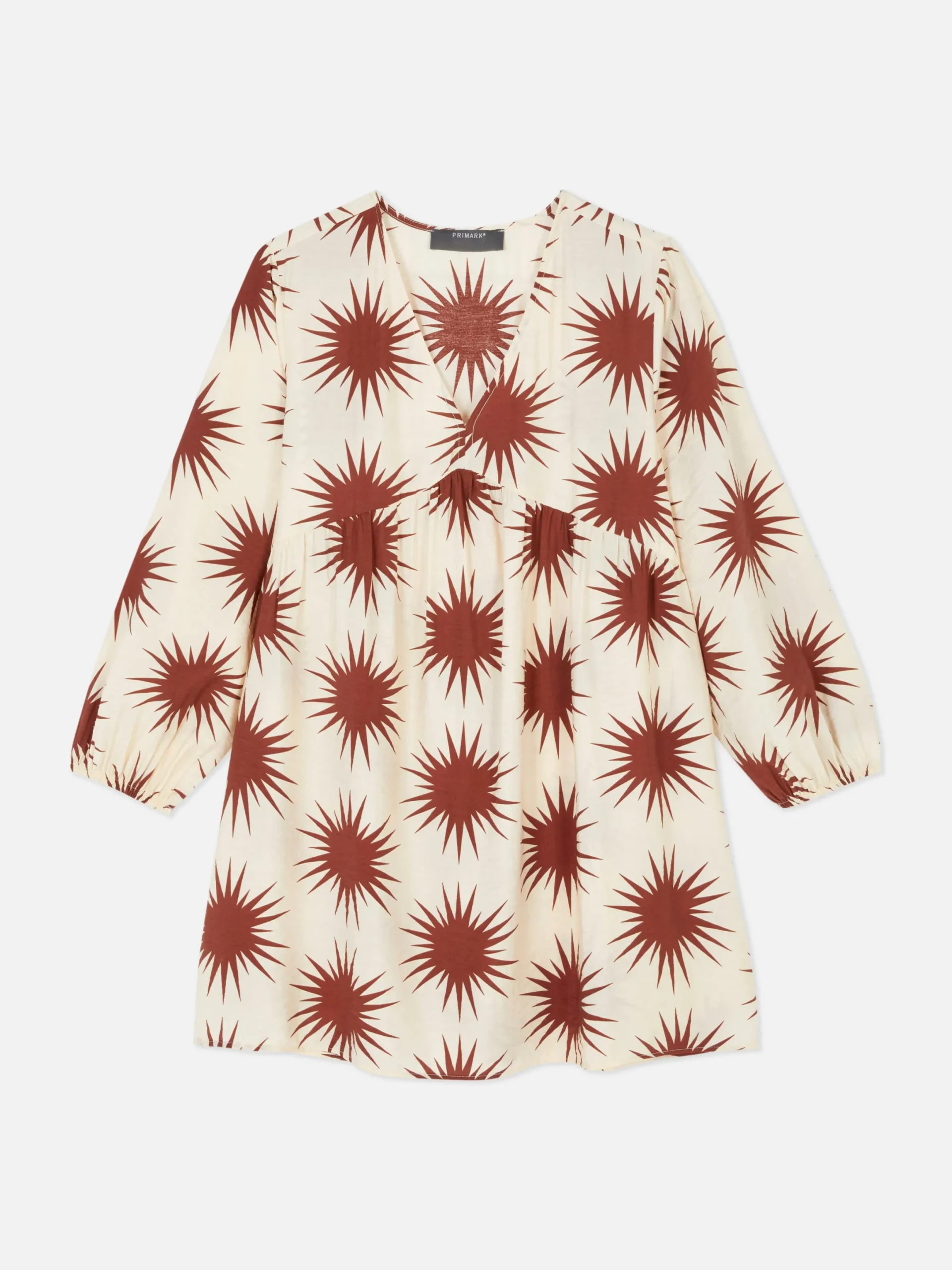 Mujer Primark Vestidos|Vestido Corto De Cuello De Pico Y Con Vuelo