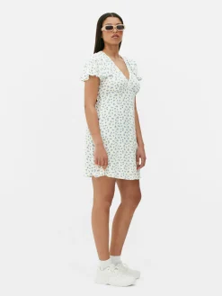 Mujer Primark Vestidos|Vestido Corto De Manga Corta